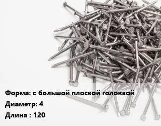 Гвоздь с большой плоской головкой 4х120 оцинкованный